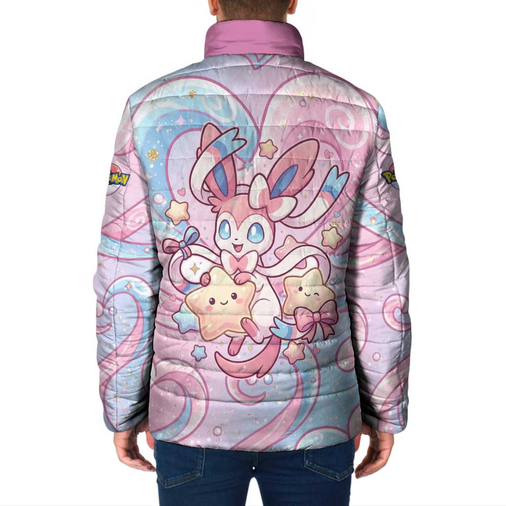Sylveon Padded Jacket Magical Pastel Heart Ribbon Art