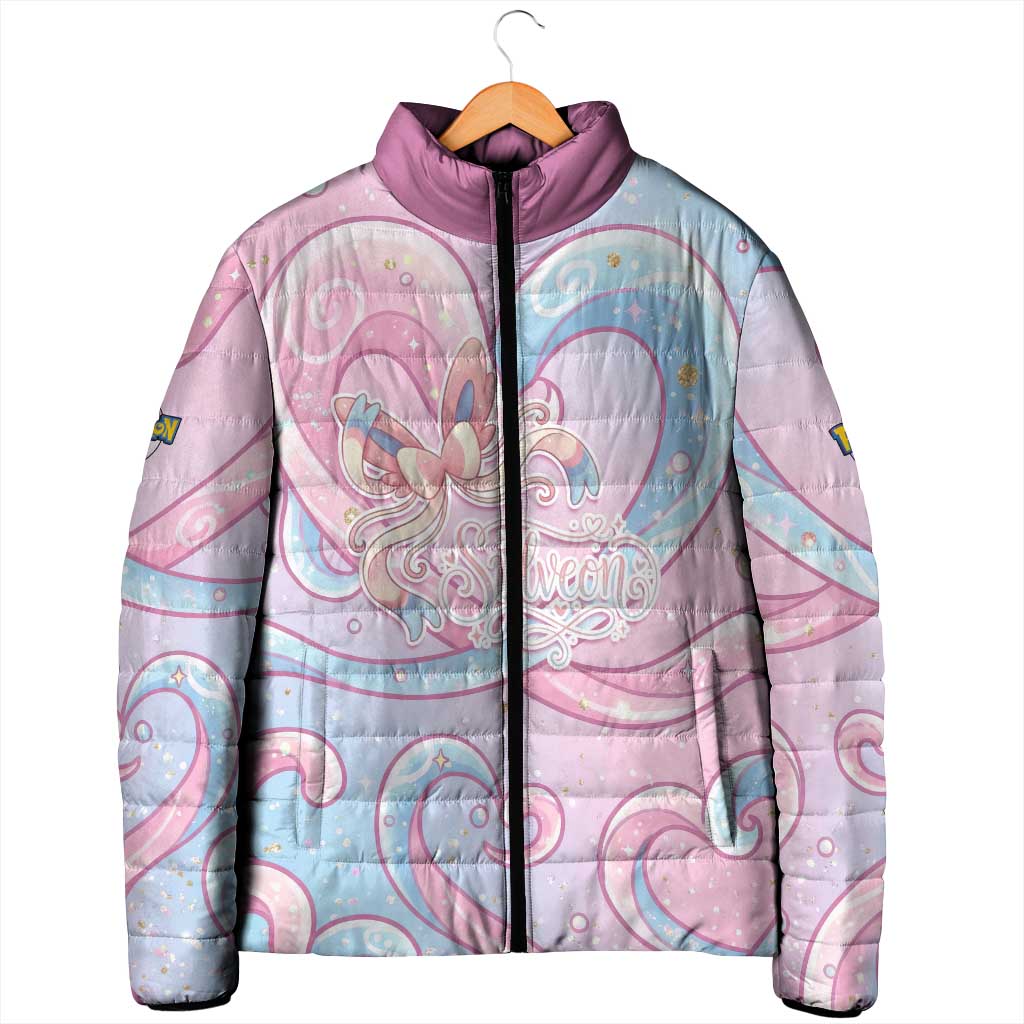 Sylveon Padded Jacket Magical Pastel Heart Ribbon Art