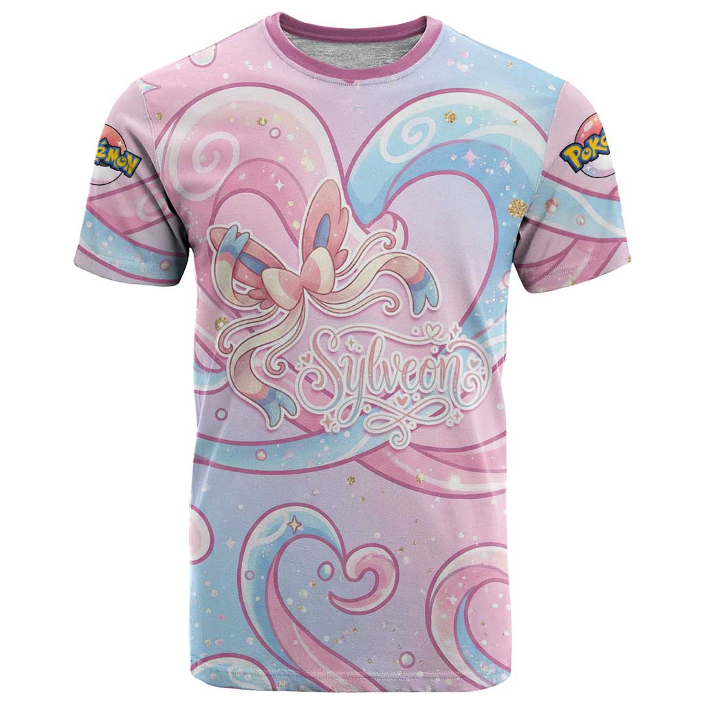 Sylveon T Shirt Magical Pastel Heart Ribbon Art