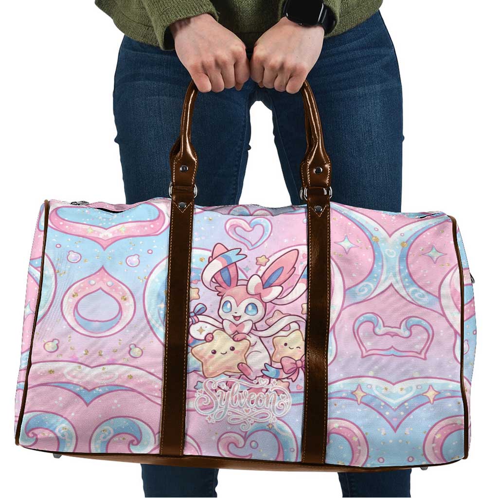 Sylveon Travel Bag Magical Pastel Heart Ribbon Art