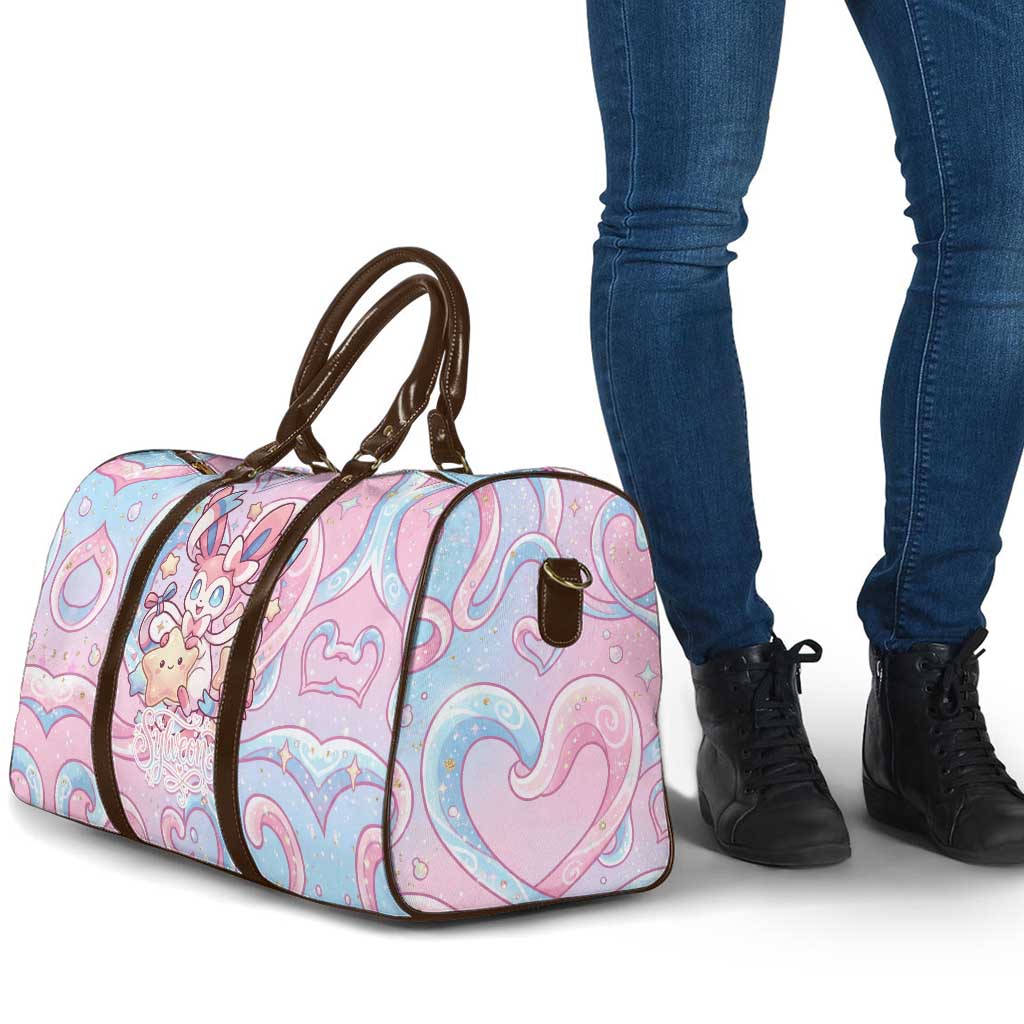 Sylveon Travel Bag Magical Pastel Heart Ribbon Art