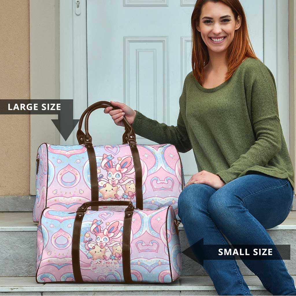 Sylveon Travel Bag Magical Pastel Heart Ribbon Art