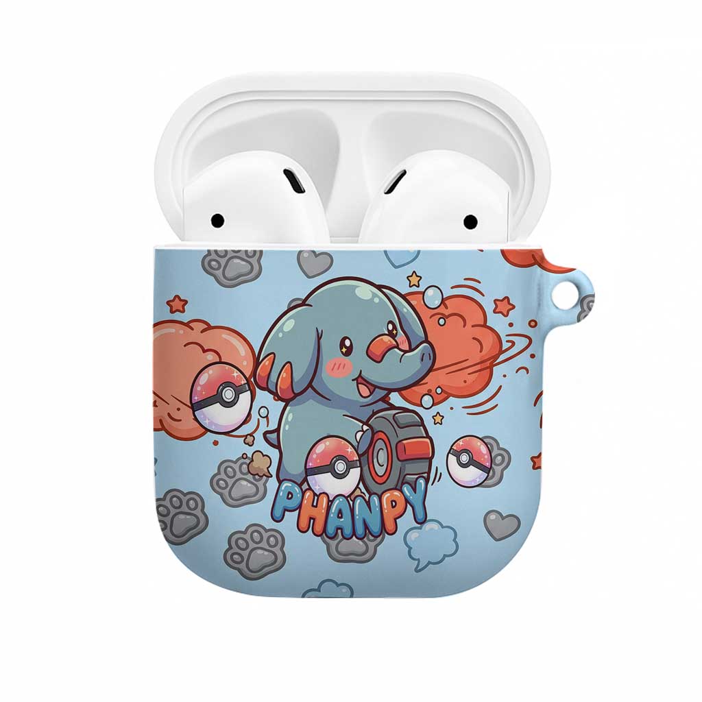 Phanpy AirPods Case Playful Kawaii Cloud Burst Art