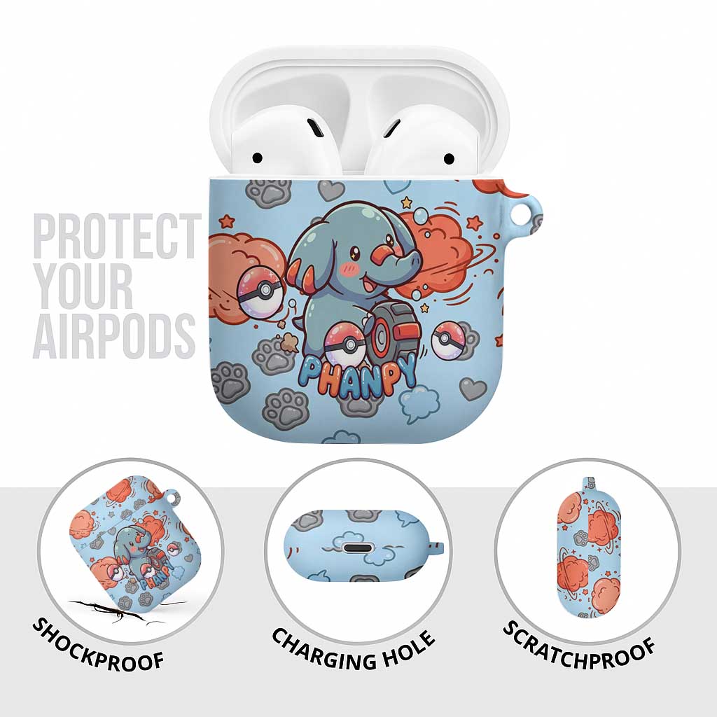 Phanpy AirPods Case Playful Kawaii Cloud Burst Art