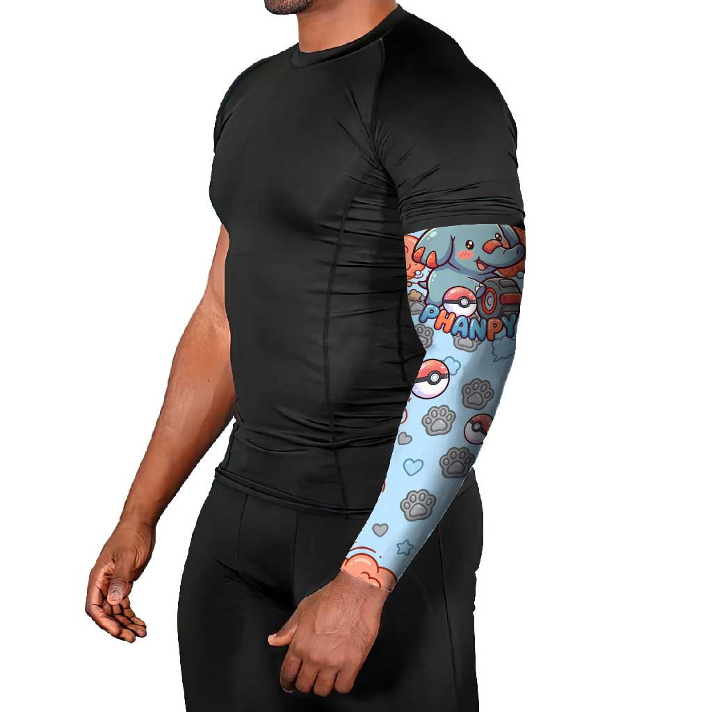 Phanpy Arm Sleeves Playful Kawaii Cloud Burst Art