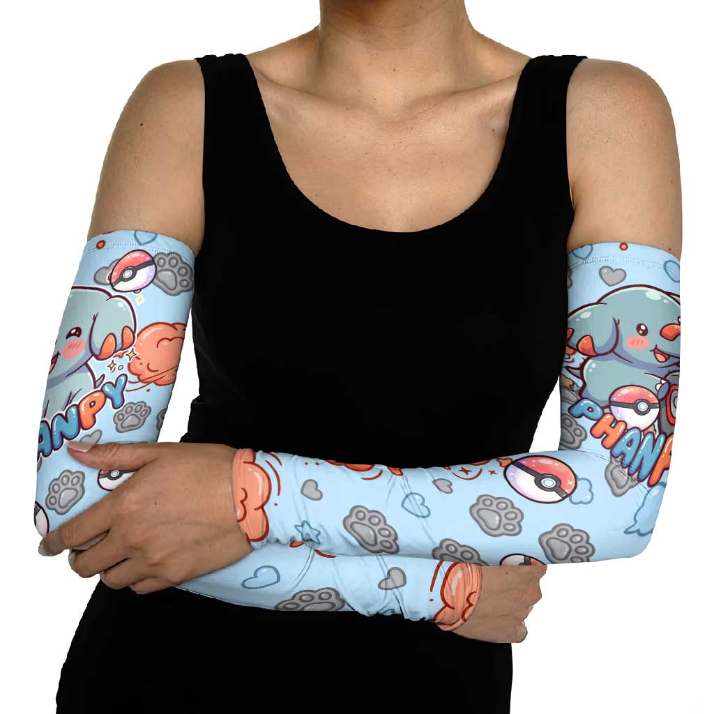 Phanpy Arm Sleeves Playful Kawaii Cloud Burst Art