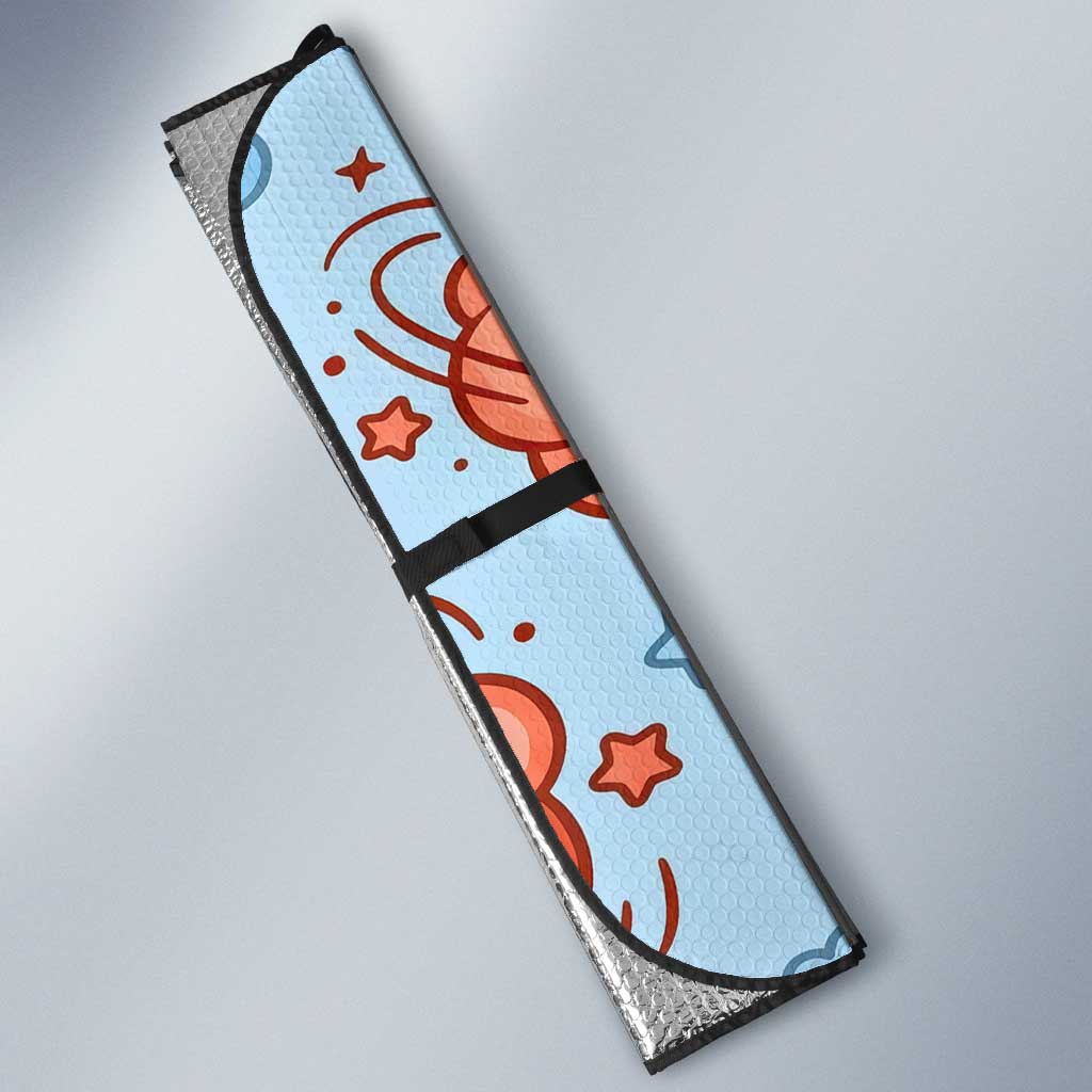 Phanpy Auto Sun Shade Playful Kawaii Cloud Burst Art