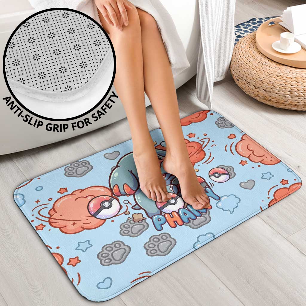 Phanpy Bathroom Set Playful Kawaii Cloud Burst Art