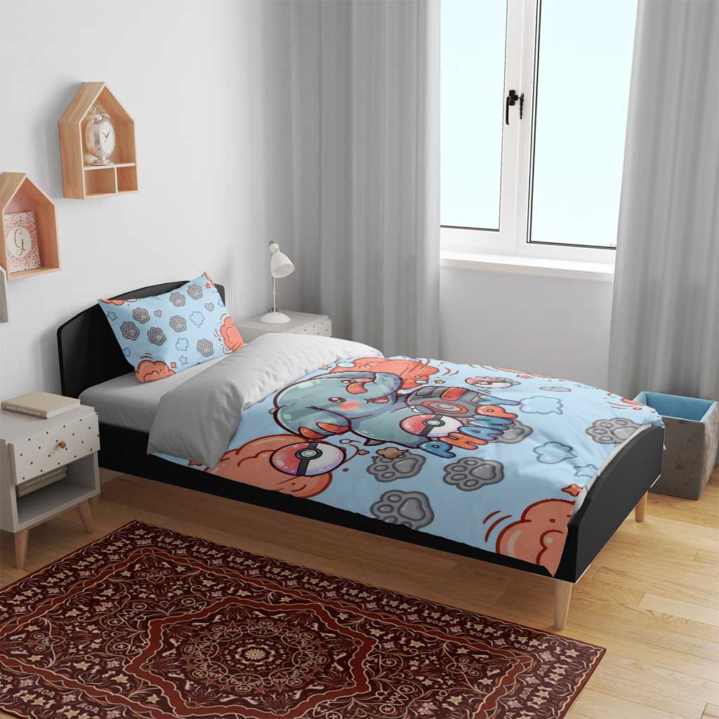 Phanpy Bedding Set Playful Kawaii Cloud Burst Art