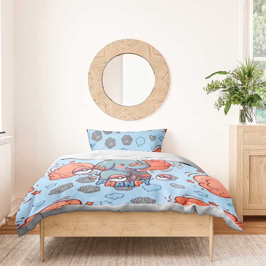Phanpy Bedding Set Playful Kawaii Cloud Burst Art