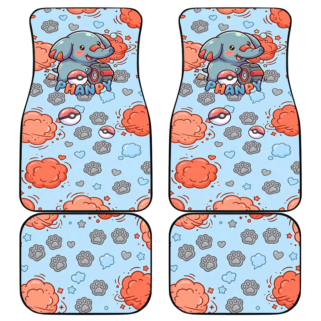Phanpy Car Mats Playful Kawaii Cloud Burst Art