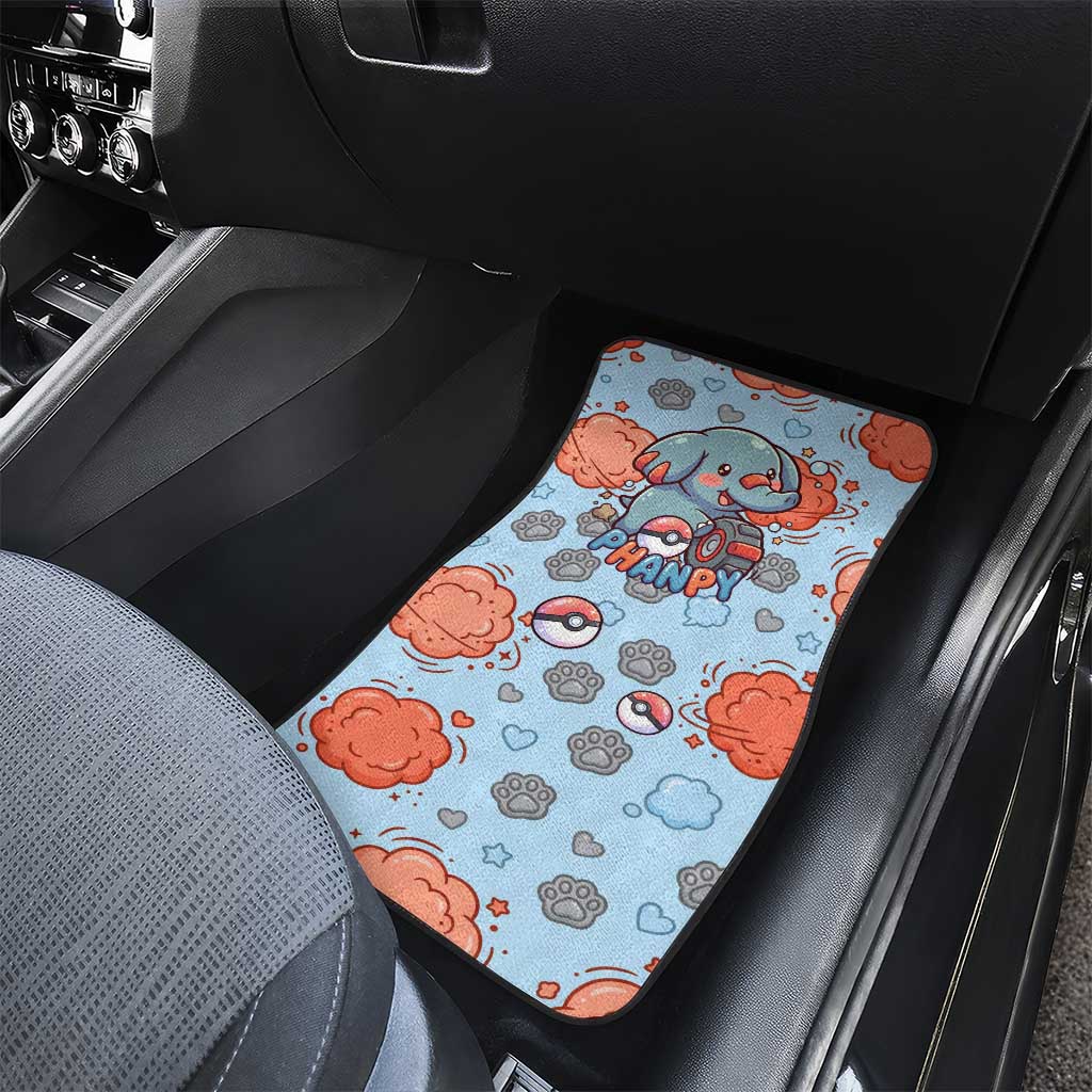 Phanpy Car Mats Playful Kawaii Cloud Burst Art