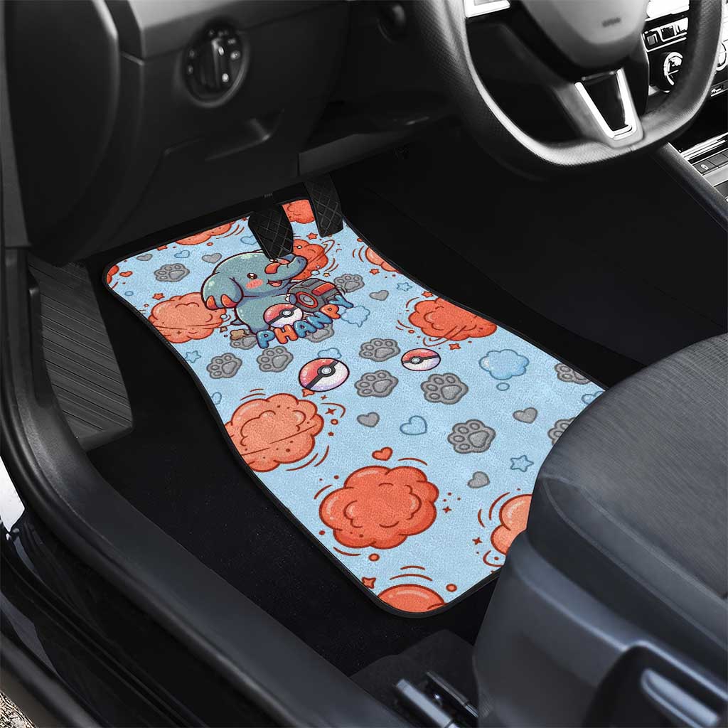 Phanpy Car Mats Playful Kawaii Cloud Burst Art