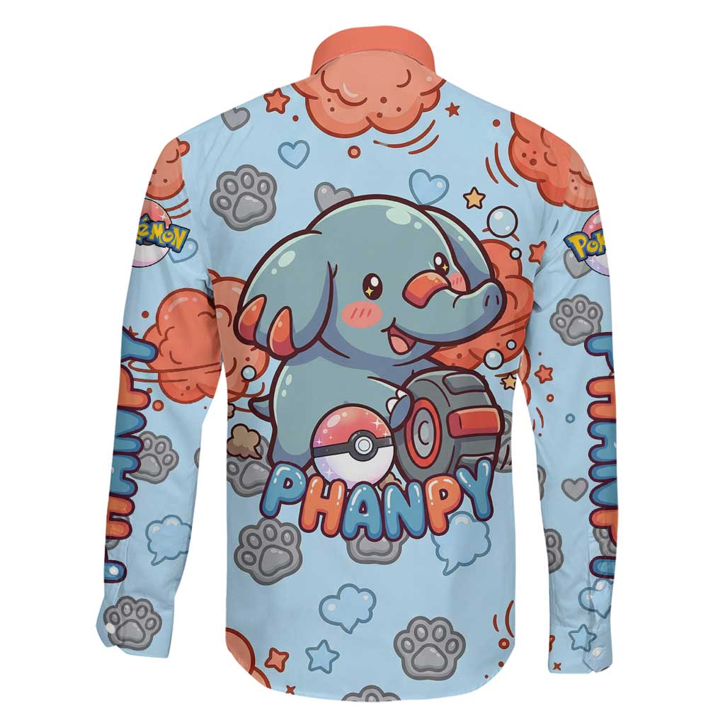 Phanpy Family Matching Mermaid Dress and Hawaiian Shirt Playful Kawaii Cloud Burst Art