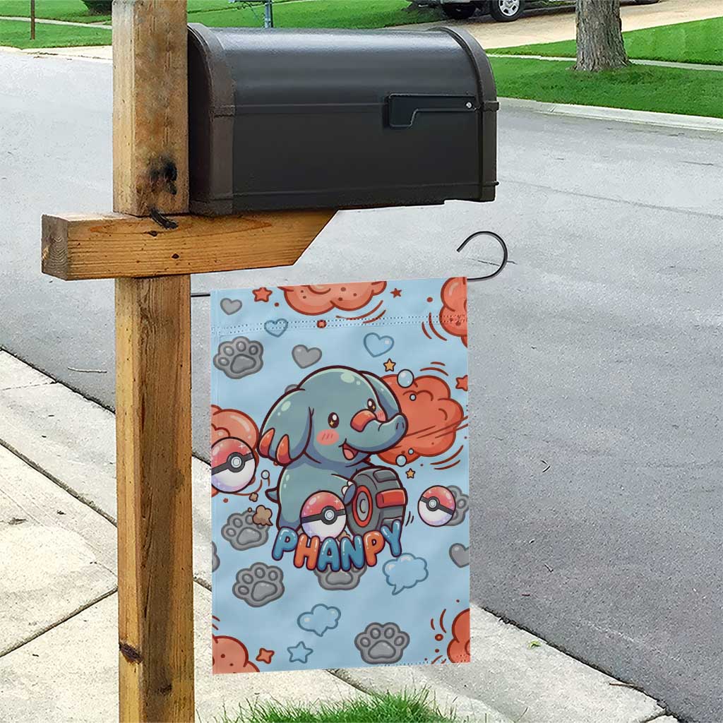 Phanpy Garden Flag Playful Kawaii Cloud Burst Art