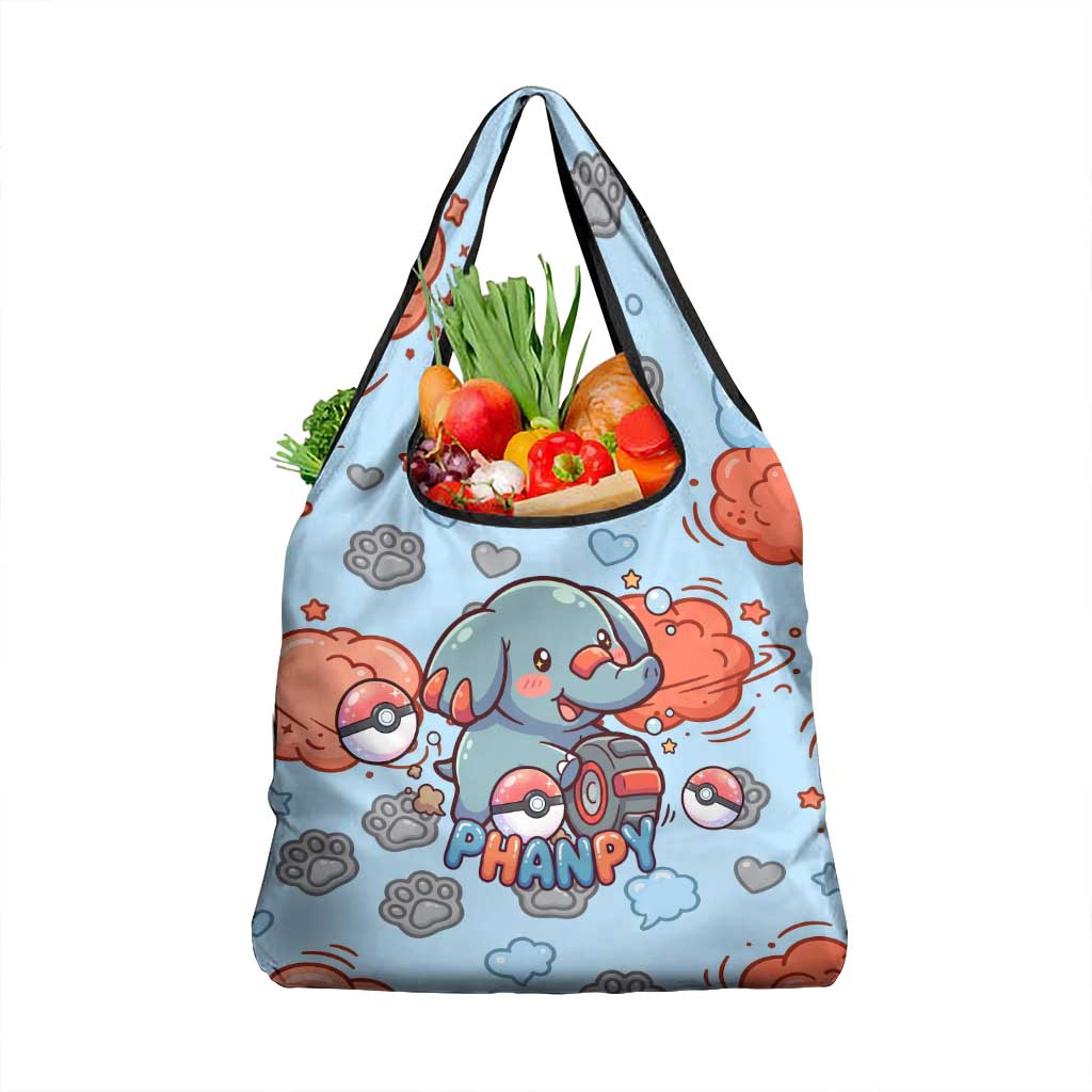 Phanpy Grocery Bag Playful Kawaii Cloud Burst Art