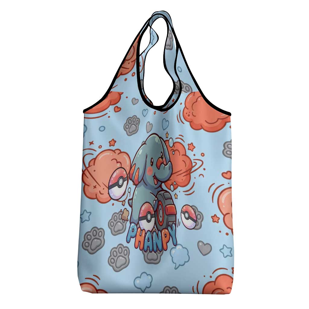Phanpy Grocery Bag Playful Kawaii Cloud Burst Art