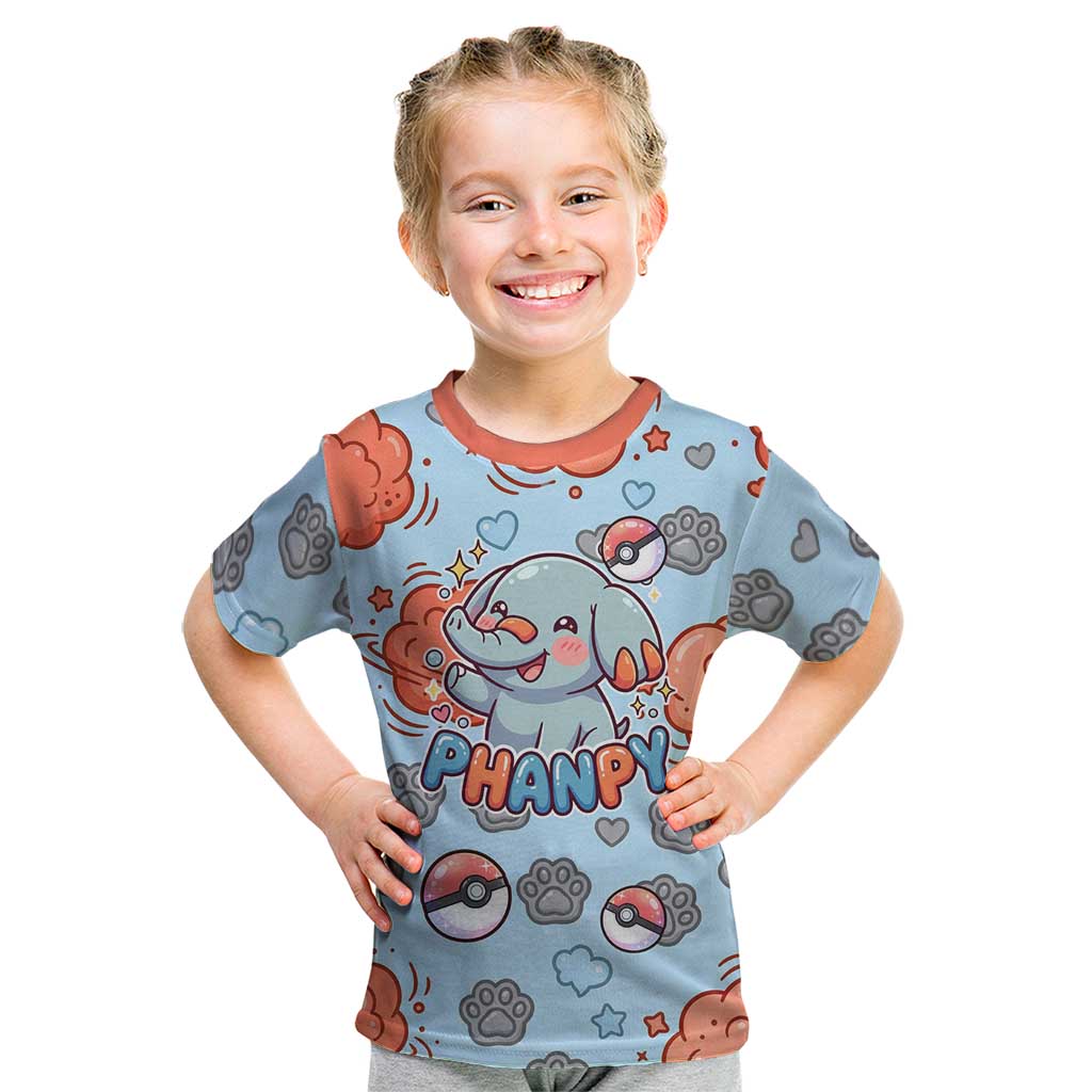 Phanpy Kid T Shirt Playful Kawaii Cloud Burst Art