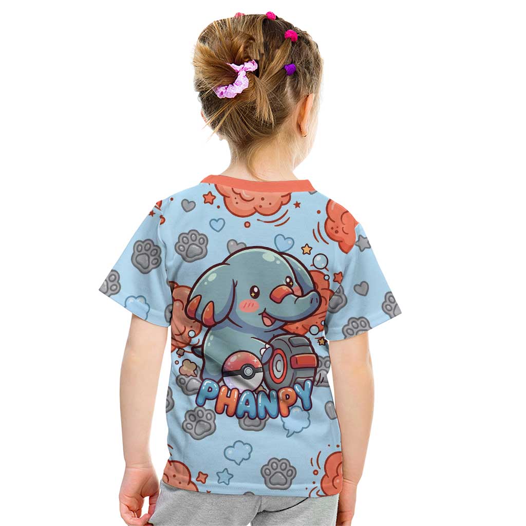 Phanpy Kid T Shirt Playful Kawaii Cloud Burst Art