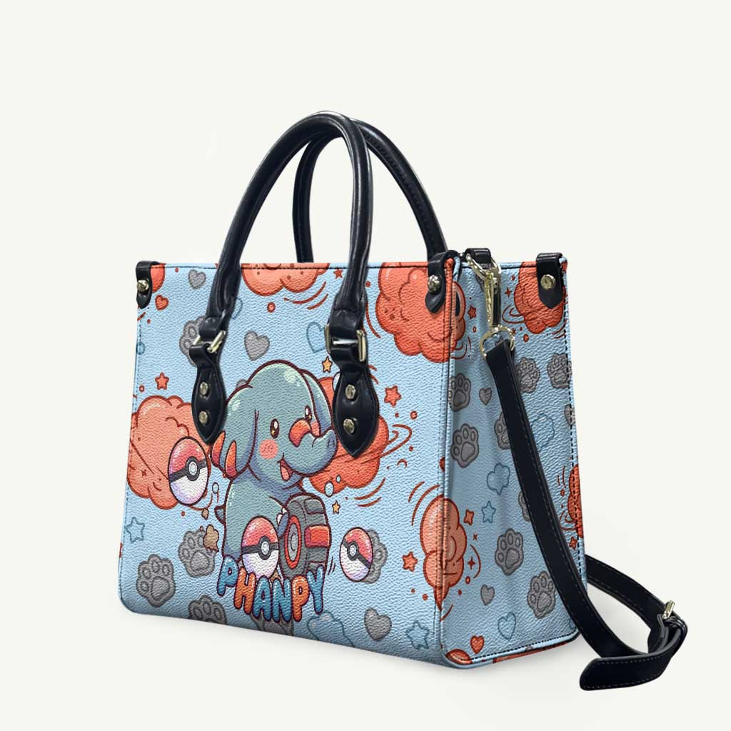 Phanpy Leather Bag Playful Kawaii Cloud Burst Art