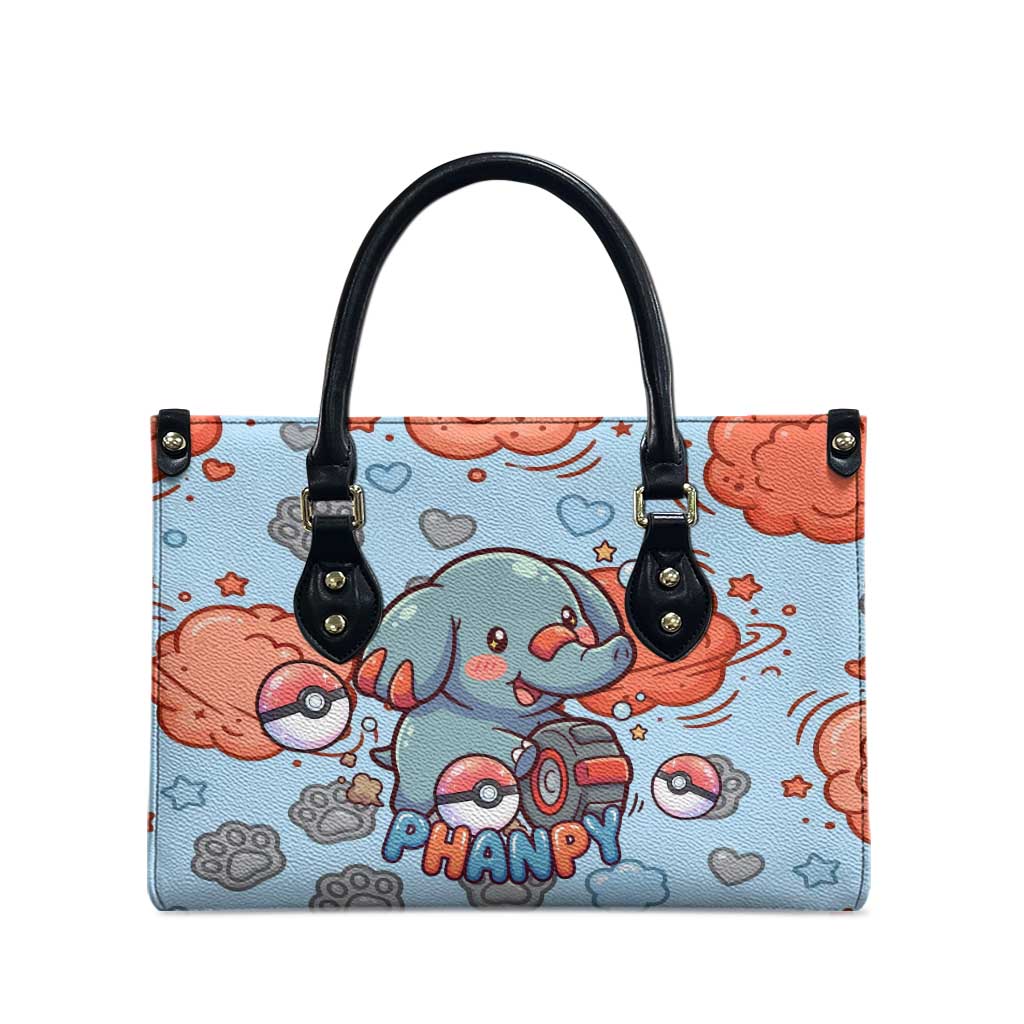Phanpy Leather Bag Playful Kawaii Cloud Burst Art