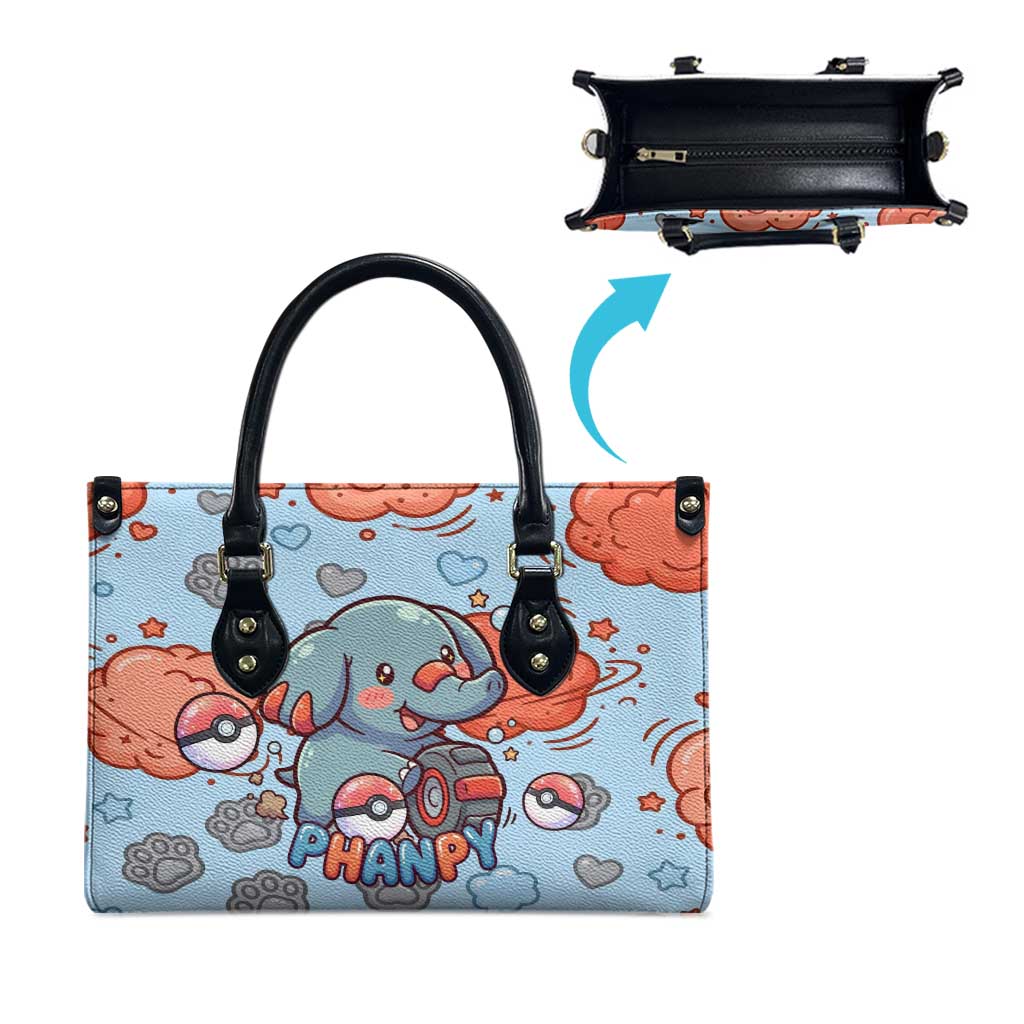 Phanpy Leather Bag Playful Kawaii Cloud Burst Art