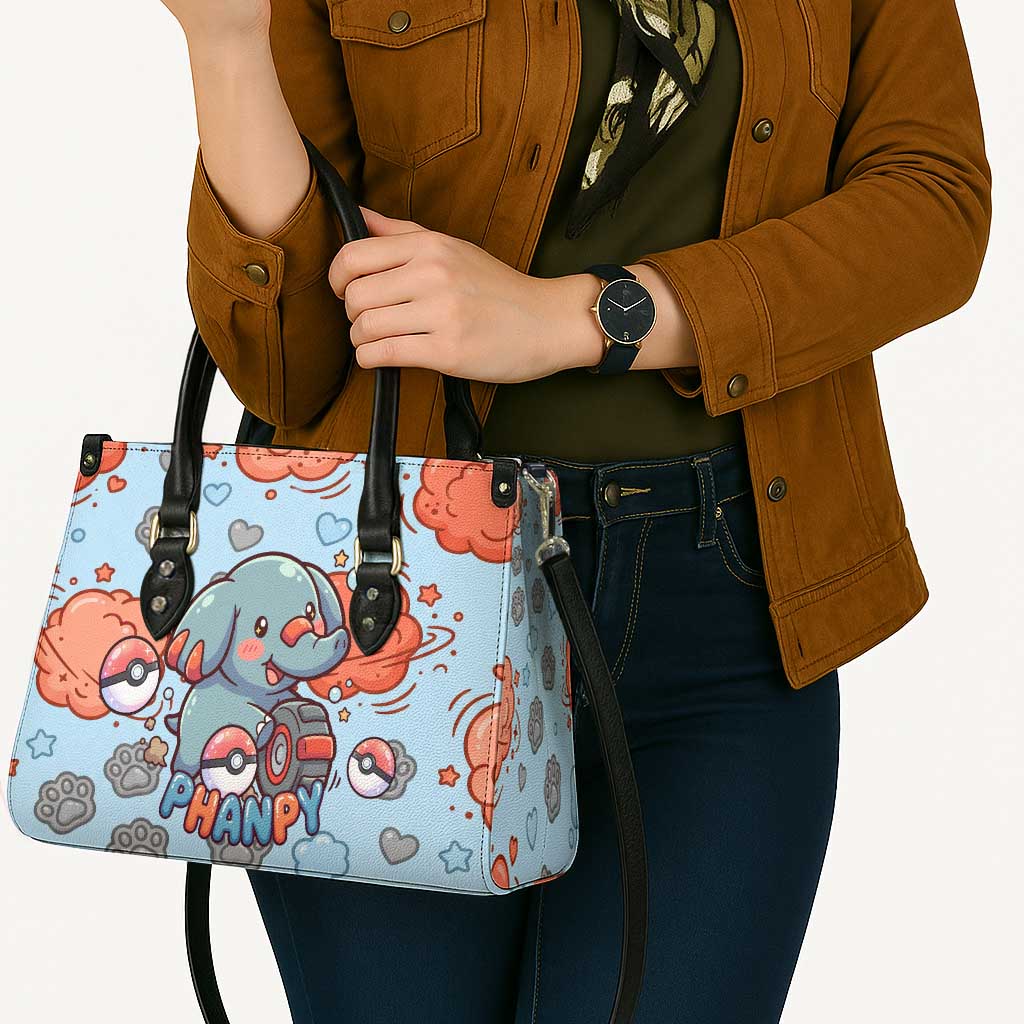 Phanpy Leather Bag Playful Kawaii Cloud Burst Art