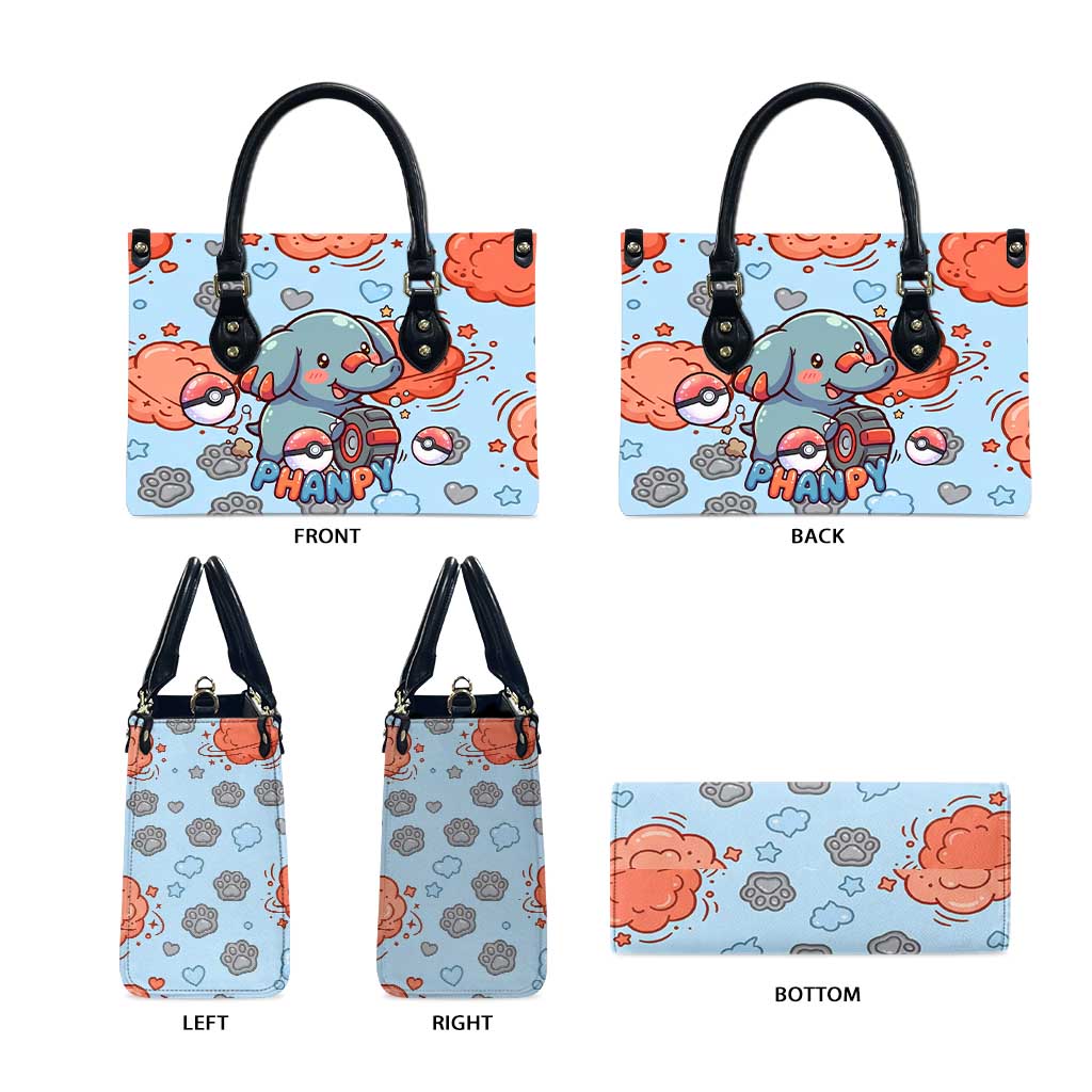 Phanpy Leather Bag Playful Kawaii Cloud Burst Art
