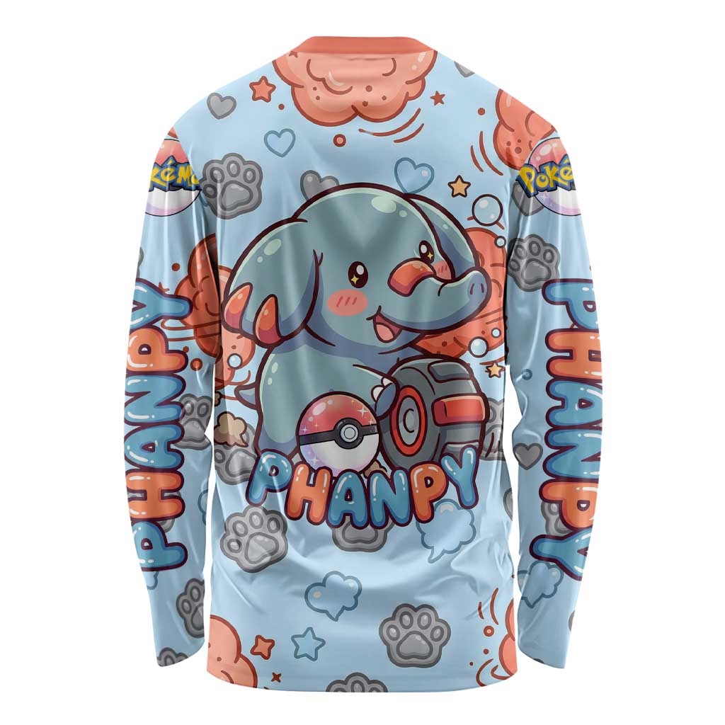 Phanpy Long Sleeve Shirt Playful Kawaii Cloud Burst Art