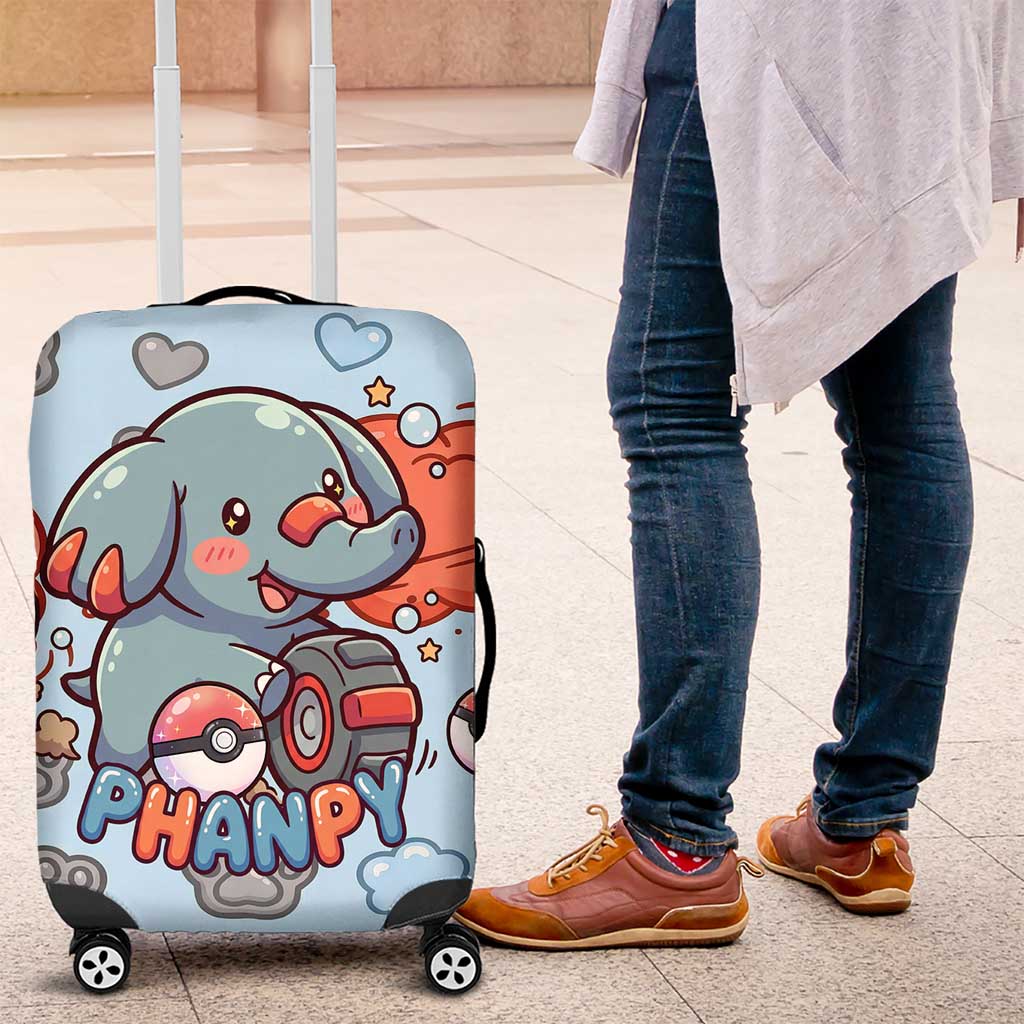 Phanpy Luggage Cover Playful Kawaii Cloud Burst Art