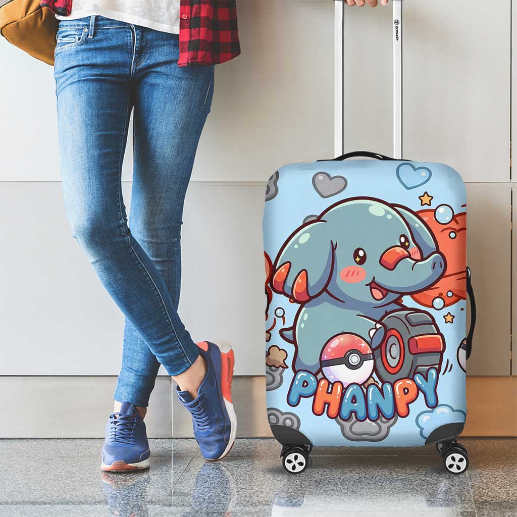 Phanpy Luggage Cover Playful Kawaii Cloud Burst Art