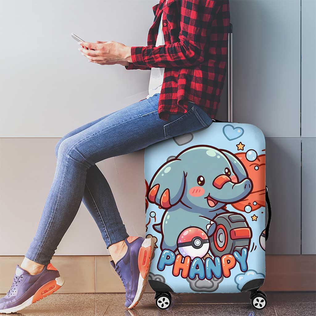 Phanpy Luggage Cover Playful Kawaii Cloud Burst Art