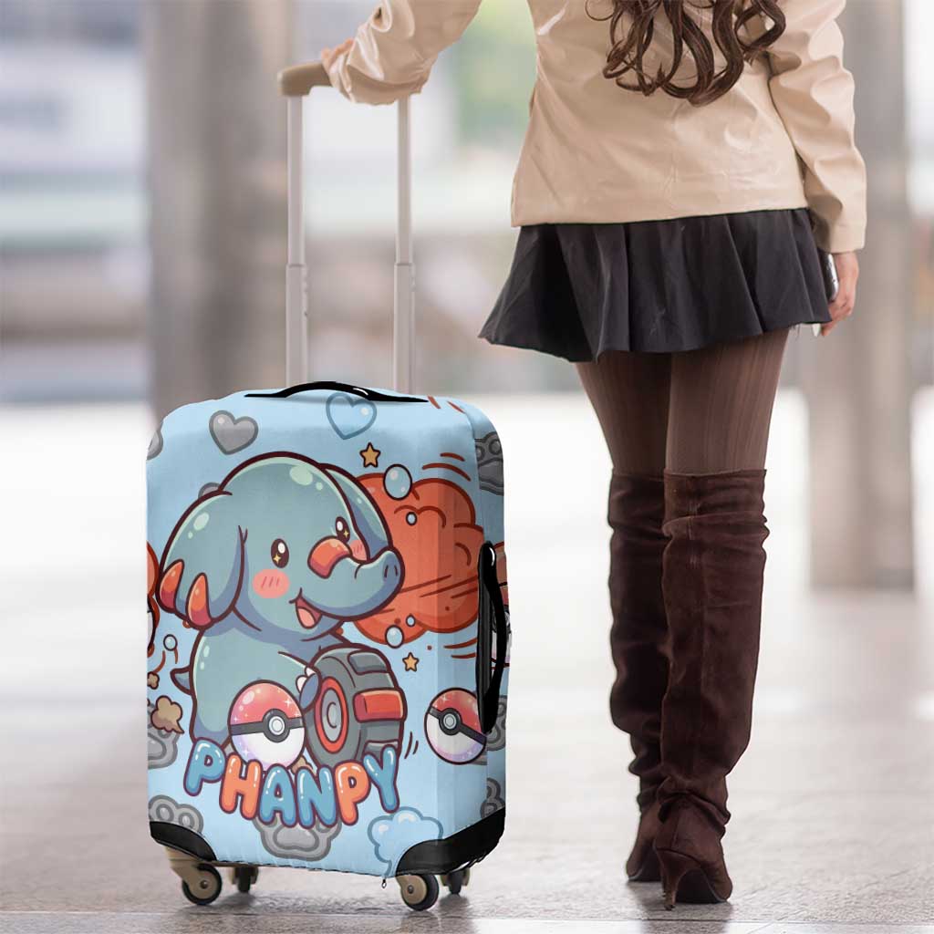 Phanpy Luggage Cover Playful Kawaii Cloud Burst Art