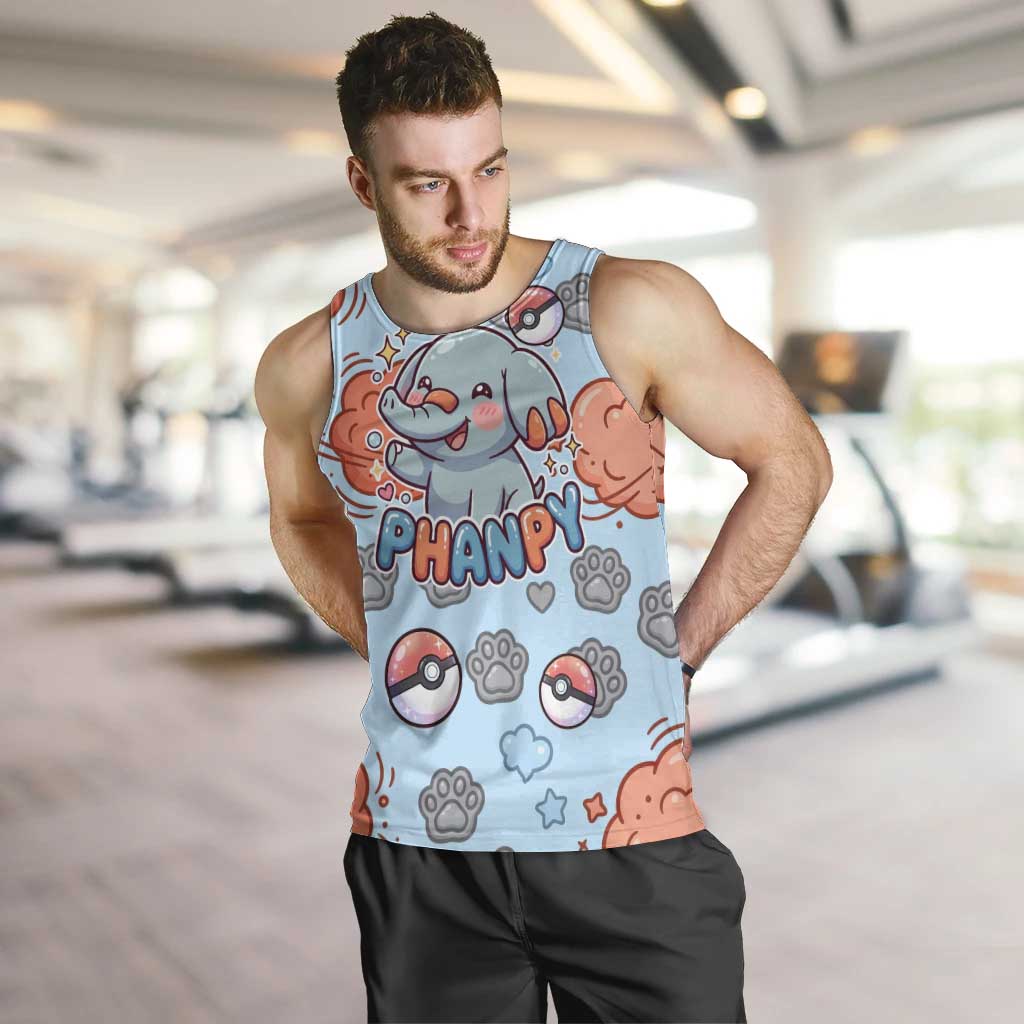 Phanpy Men Tank Top Playful Kawaii Cloud Burst Art