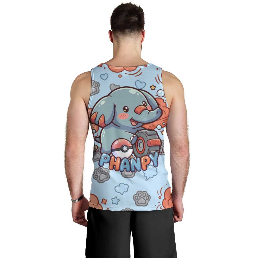 Phanpy Men Tank Top Playful Kawaii Cloud Burst Art