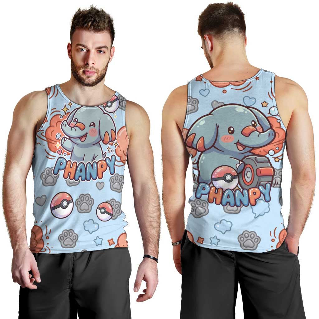 Phanpy Men Tank Top Playful Kawaii Cloud Burst Art
