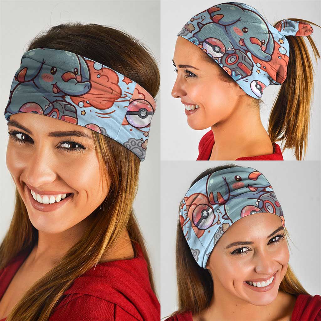 Phanpy Neck Gaiter Playful Kawaii Cloud Burst Art