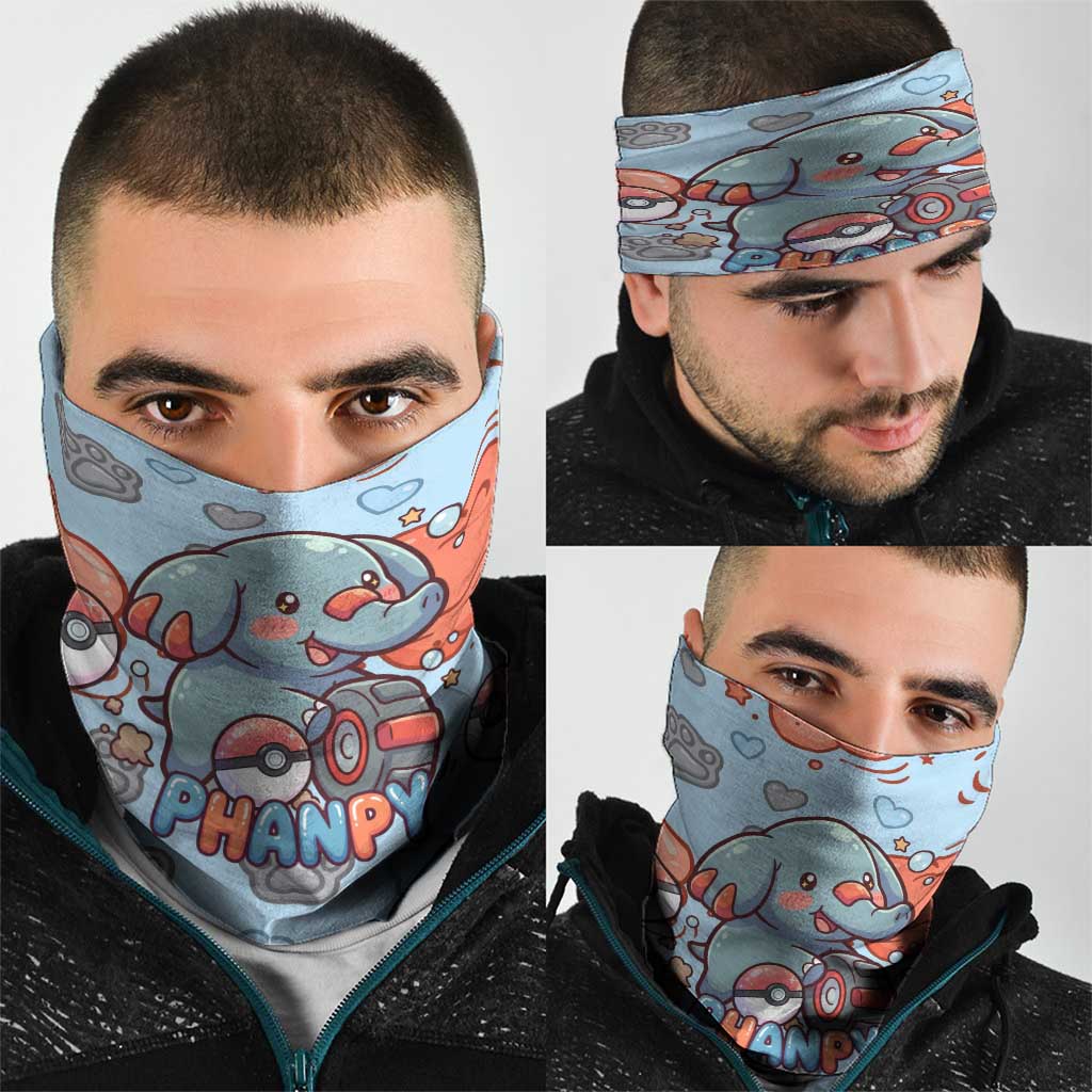 Phanpy Neck Gaiter Playful Kawaii Cloud Burst Art