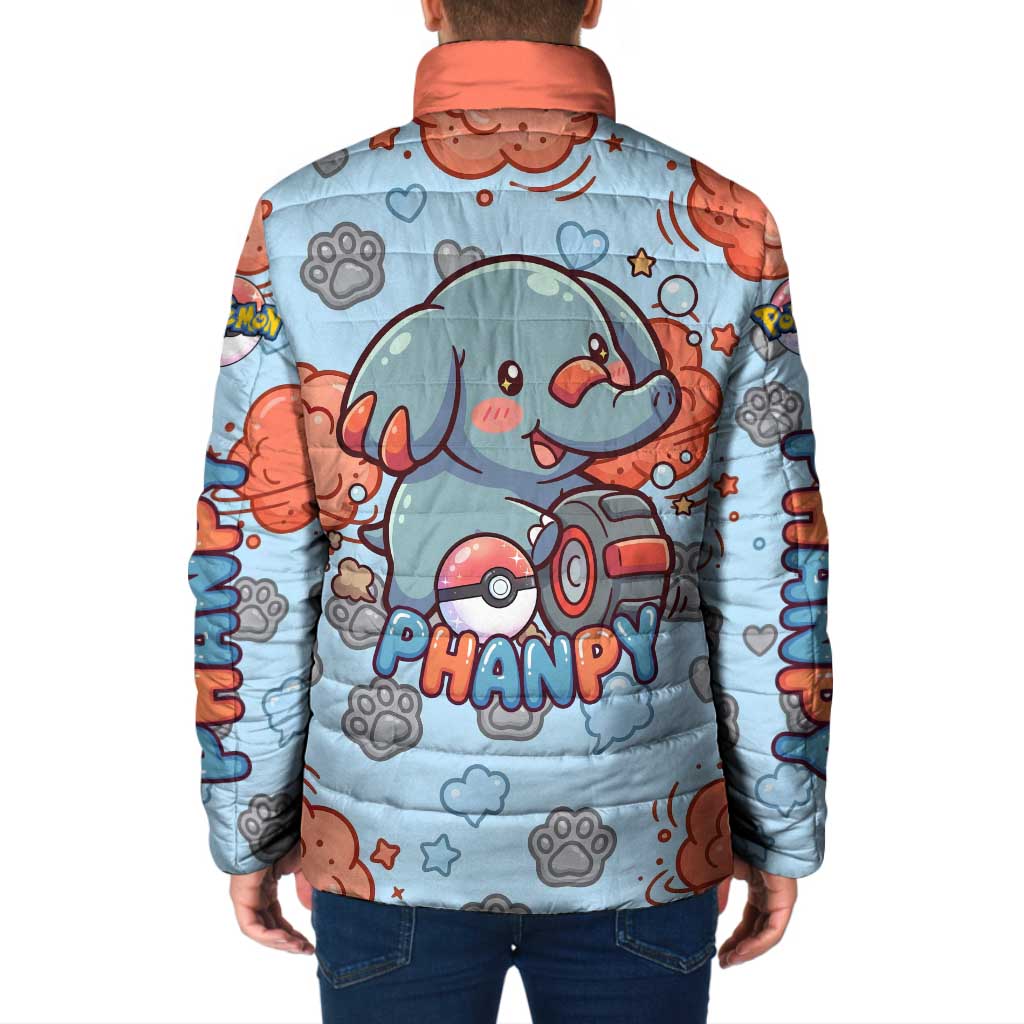 Phanpy Padded Jacket Playful Kawaii Cloud Burst Art