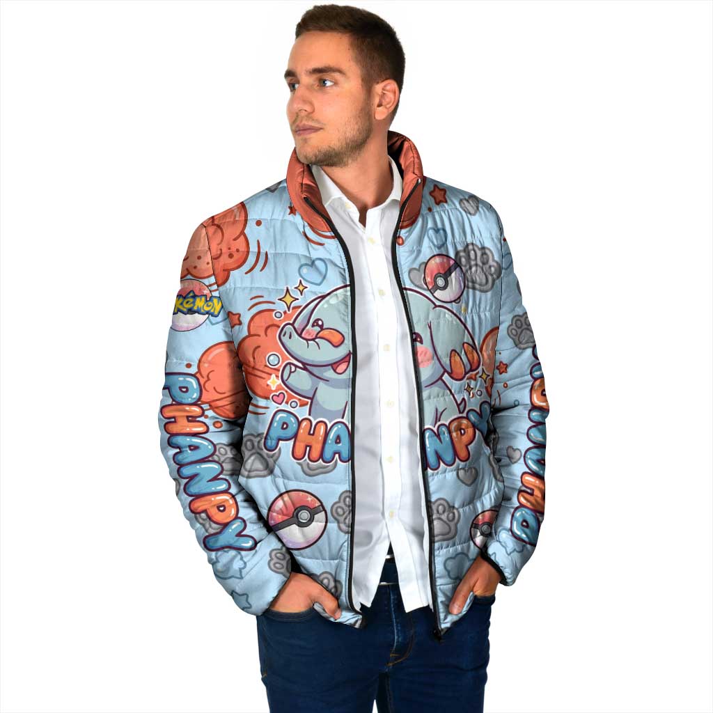 Phanpy Padded Jacket Playful Kawaii Cloud Burst Art