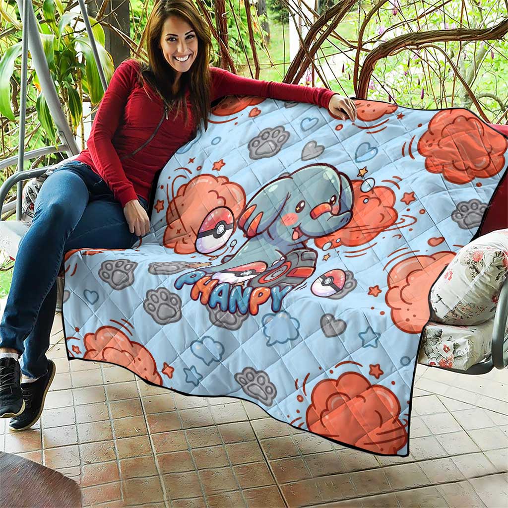 Phanpy Quilt Playful Kawaii Cloud Burst Art
