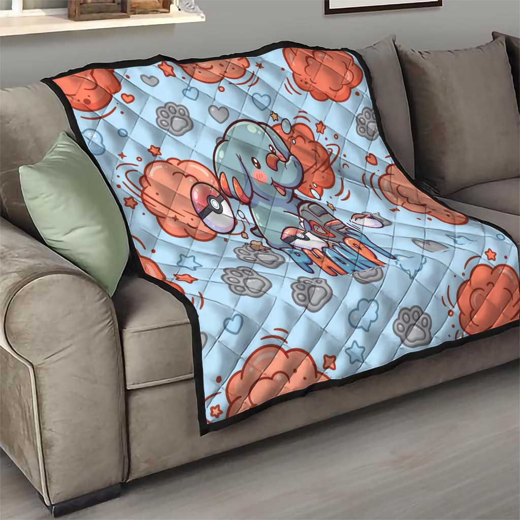 Phanpy Quilt Playful Kawaii Cloud Burst Art