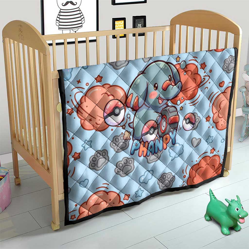 Phanpy Quilt Playful Kawaii Cloud Burst Art