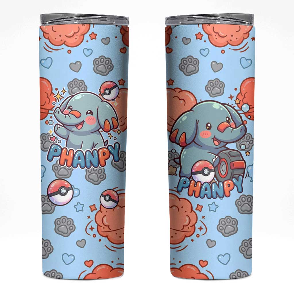 Phanpy Skinny Tumbler Playful Kawaii Cloud Burst Art