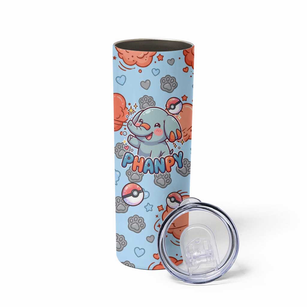 Phanpy Skinny Tumbler Playful Kawaii Cloud Burst Art