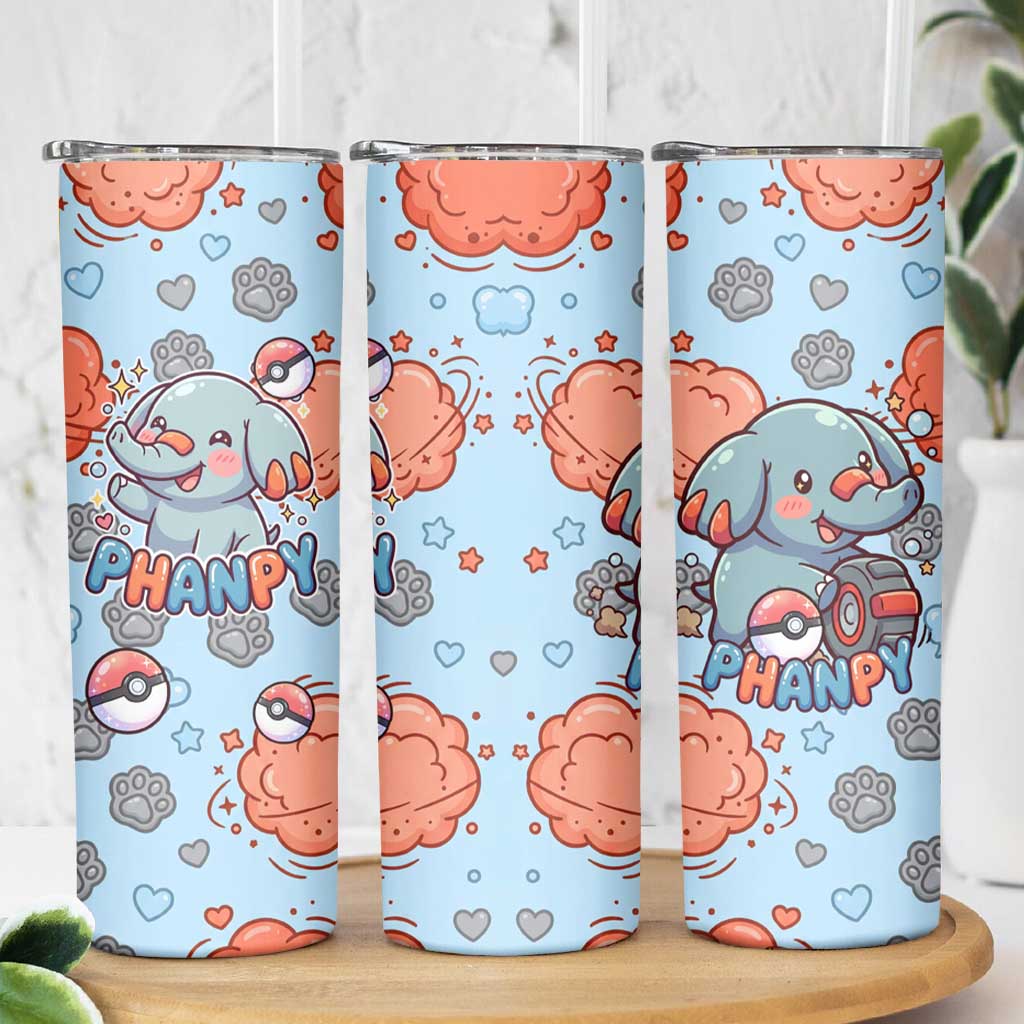 Phanpy Skinny Tumbler Playful Kawaii Cloud Burst Art