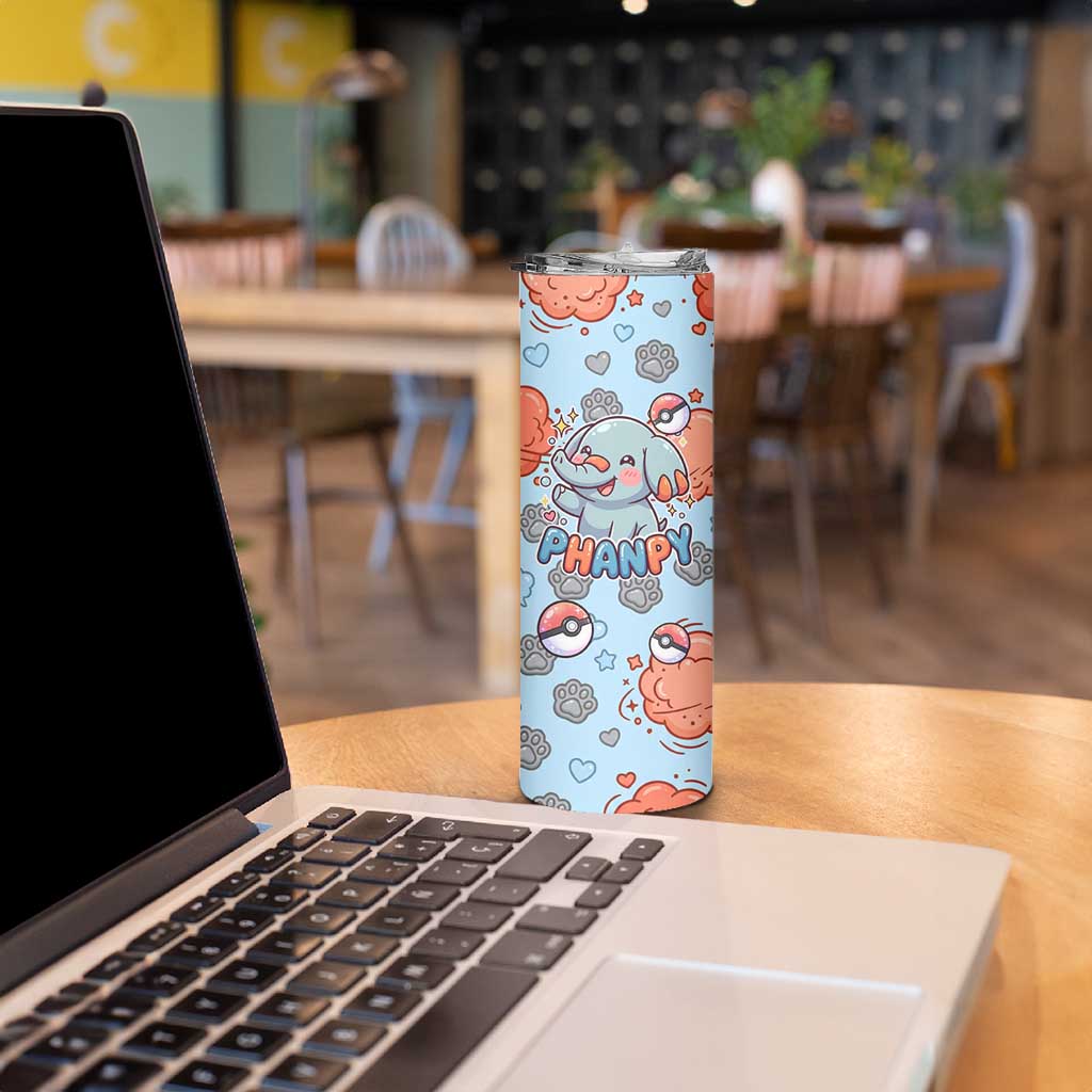 Phanpy Skinny Tumbler Playful Kawaii Cloud Burst Art