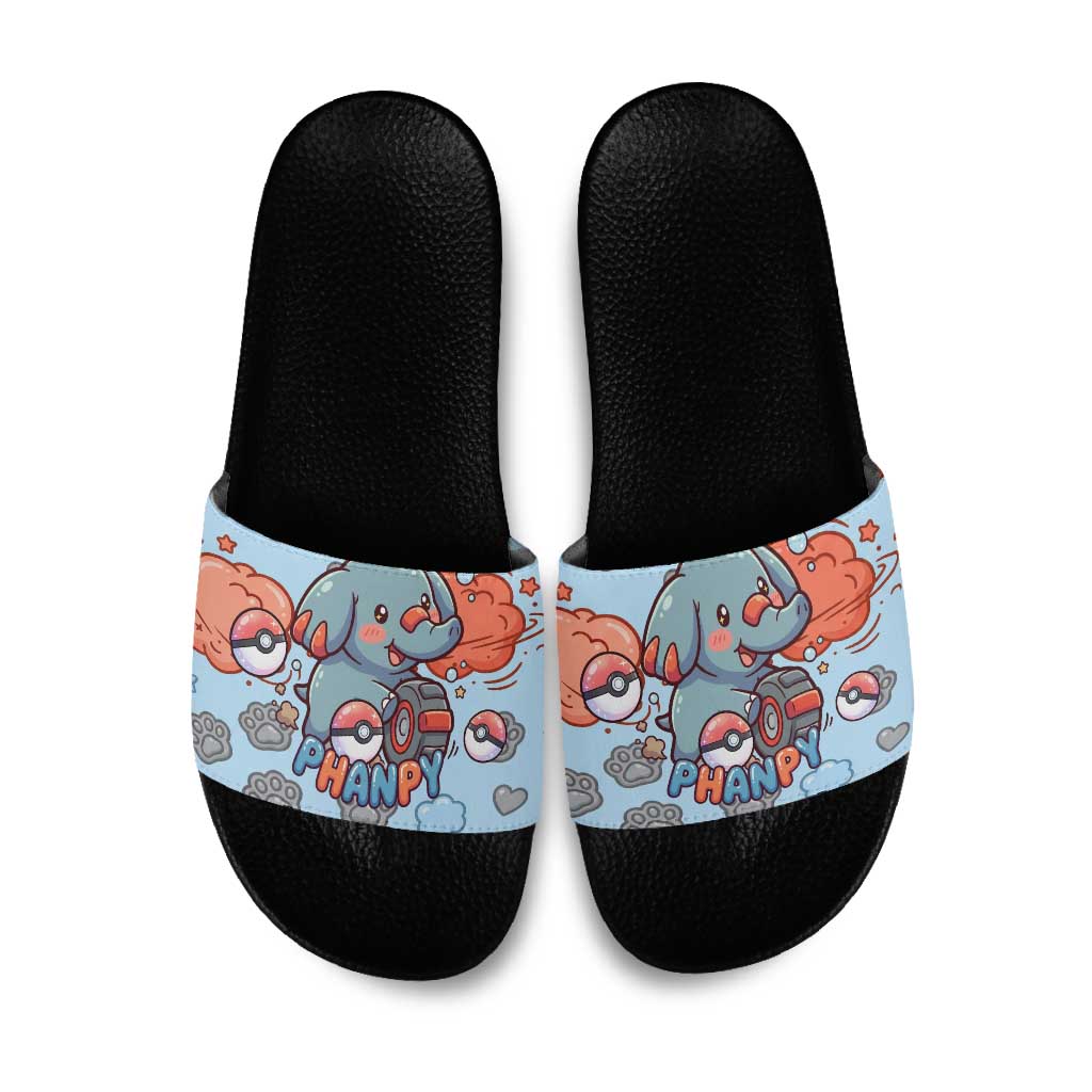 Phanpy Slide Sandals Playful Kawaii Cloud Burst Art