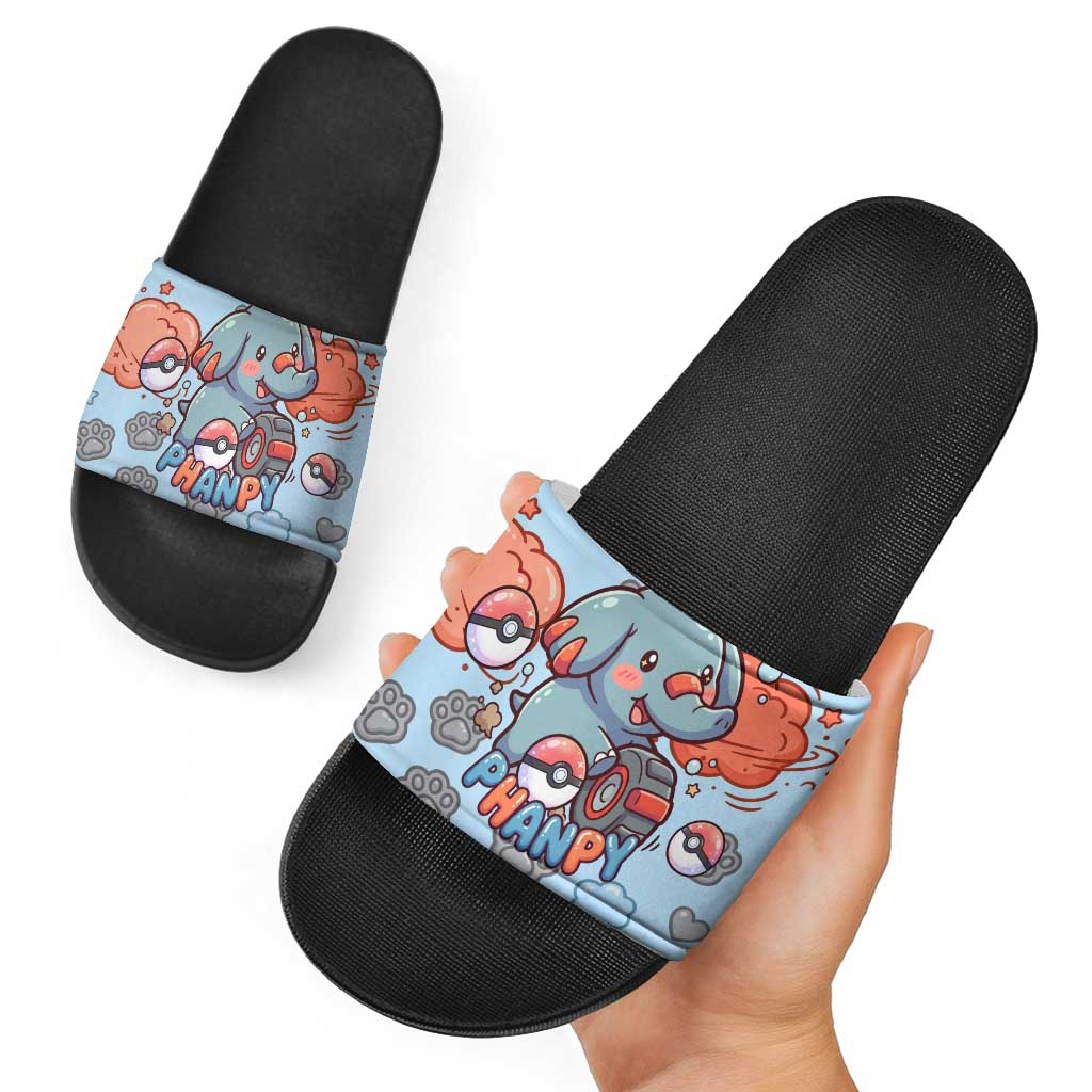 Phanpy Slide Sandals Playful Kawaii Cloud Burst Art