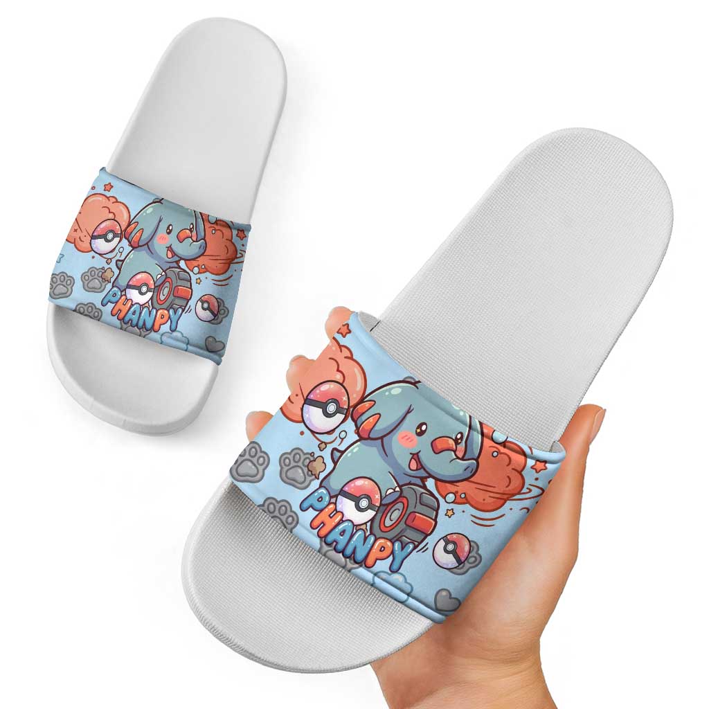 Phanpy Slide Sandals Playful Kawaii Cloud Burst Art
